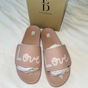 Ed by Ellen 8m Mauve LOVE Slip On Sandals